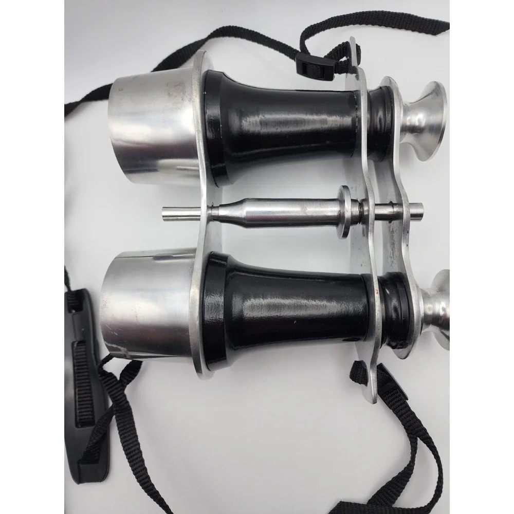 Vintage faux binoculars‎ home decor, black/ aluminum art Handcrafted in India